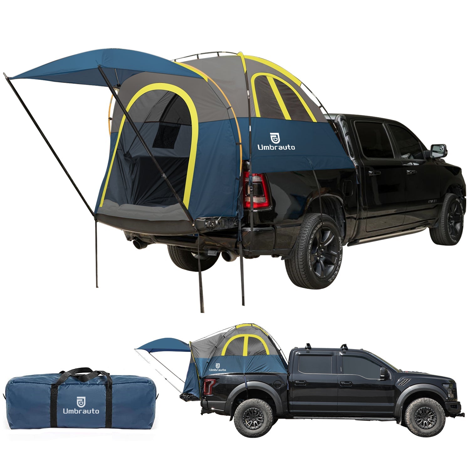 Umbrauto Truck Bed Tent with Awning – 5.5–5.8 ft
