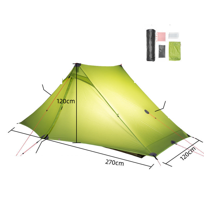 Ultralight Poleless Silicone-Coated Hiking Tent