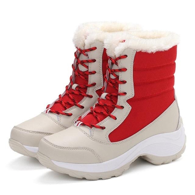 Women's Fur-Lined Waterproof Winter Hiking Boots