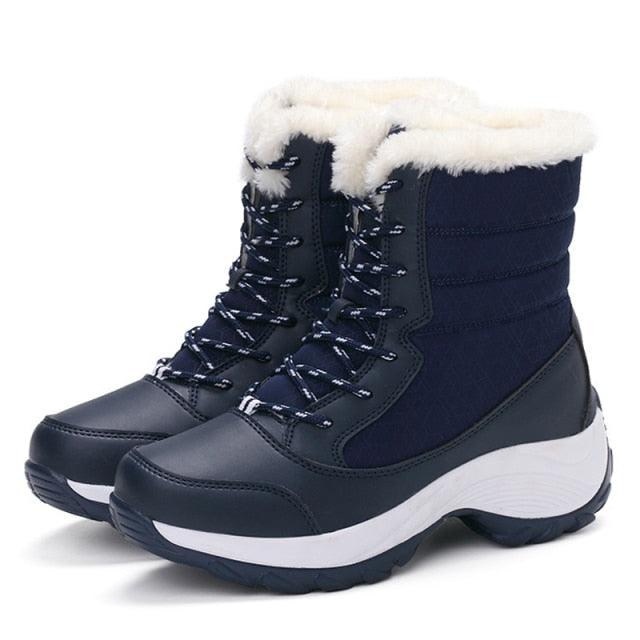 Women's Fur-Lined Waterproof Winter Hiking Boots